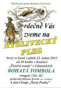 Leták - myslivecký ples